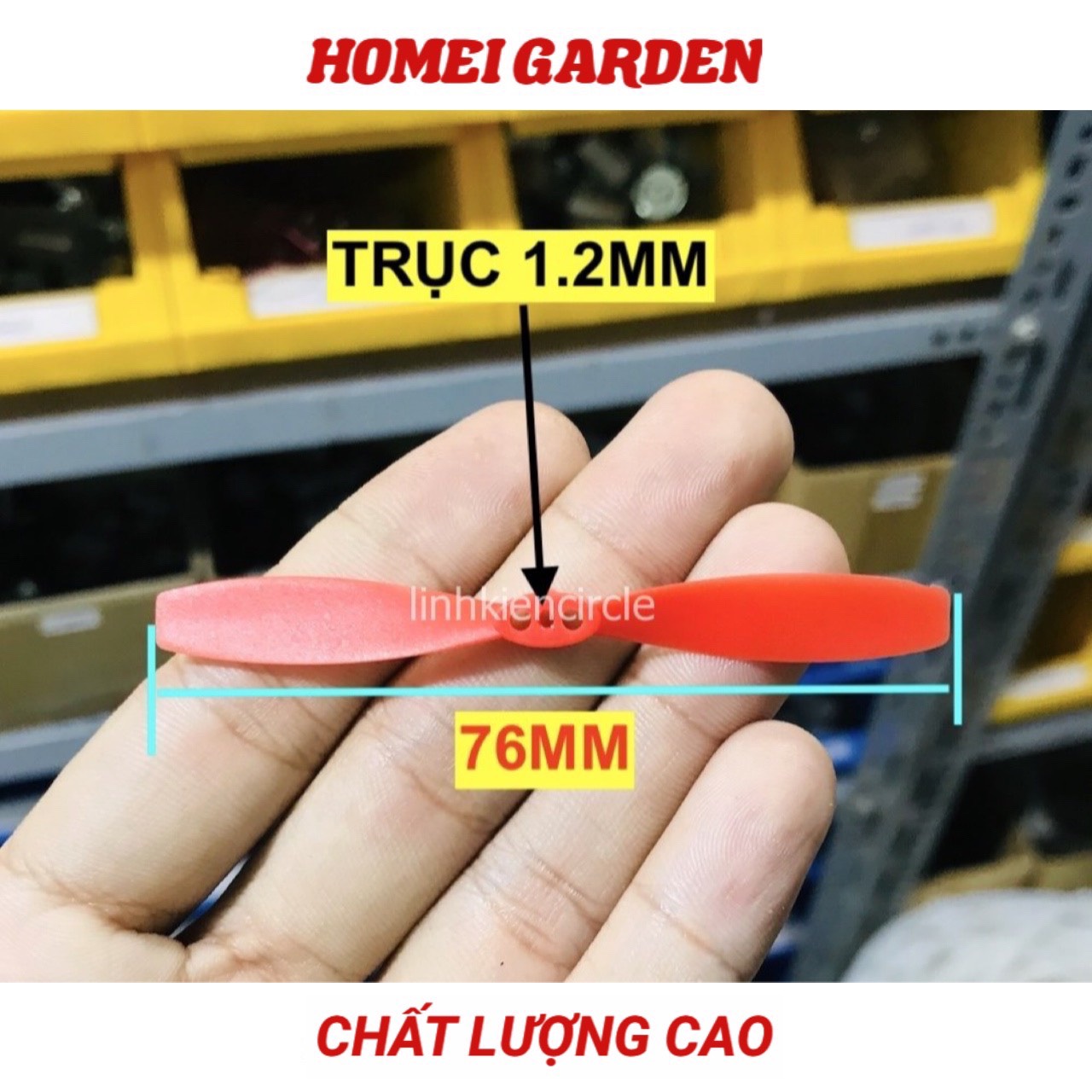 Bộ 8 cánh quạt má.y b.ay mini 4 thuận 4 nghịch đen đỏ 76mm trục 1.2mm phù hợp motor 1020 - D0002