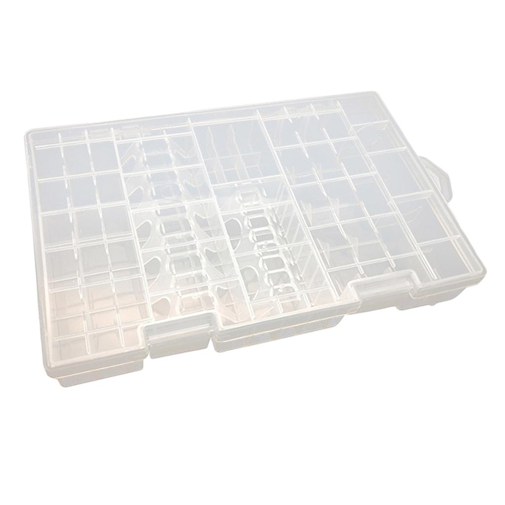 Portable Hard Plastic Storage Box Case Holder For 50pc AAA AA 9V C D Battery