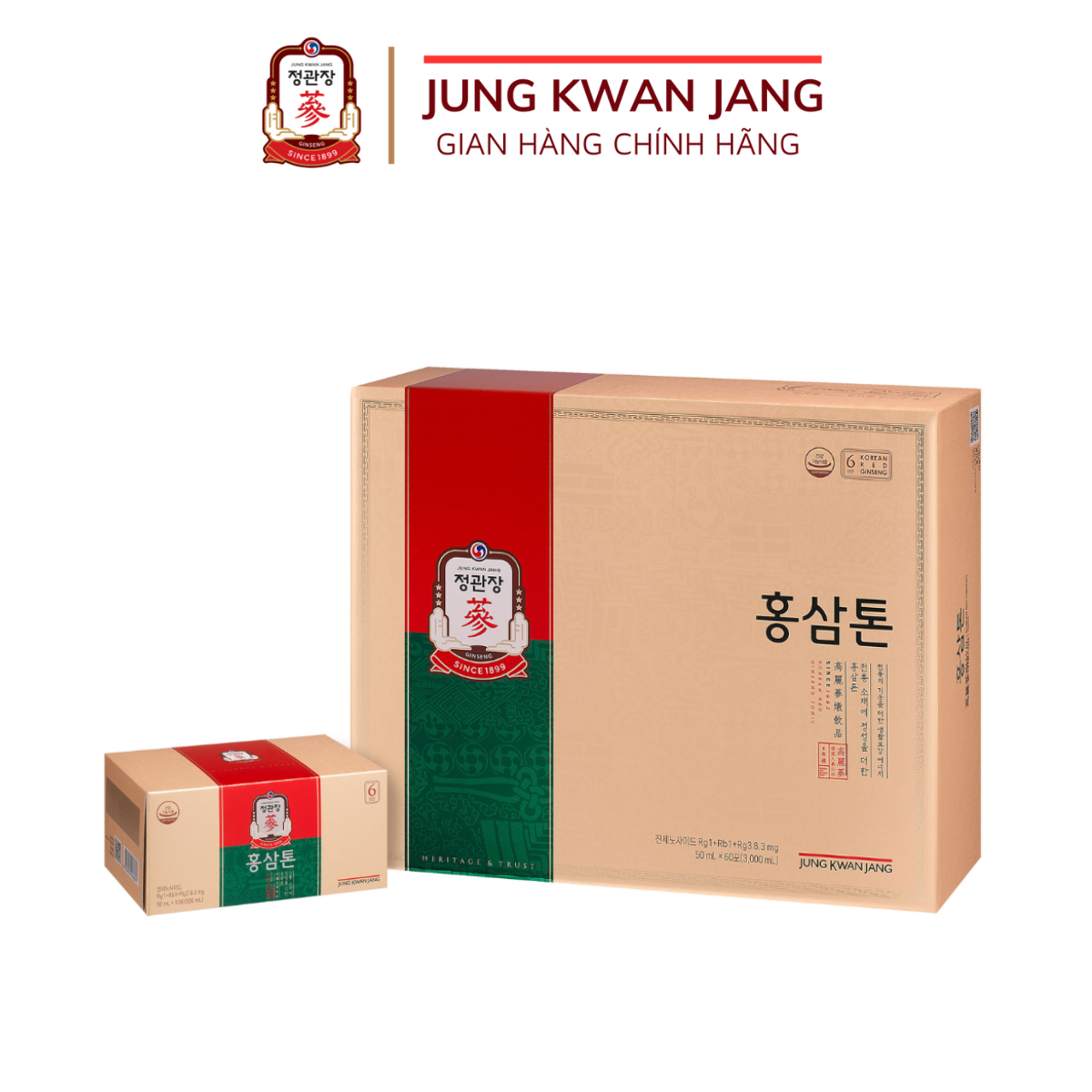 Nước Hồng Sâm Pha Sẵn KGC Jung Kwan Jang Tonic Origin 60 Gói
