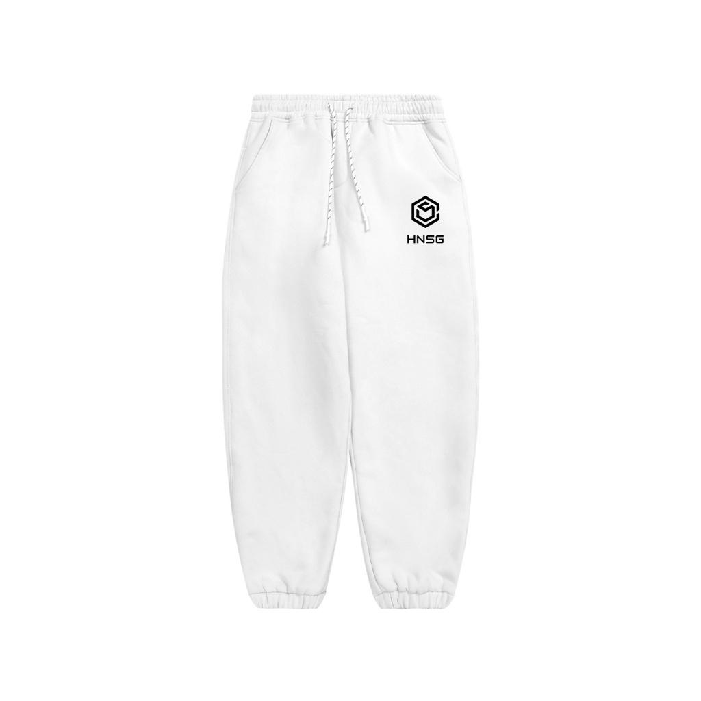 Quần jogger ống rộng unisex hnsg bo gấu dáng thể thao suông nam nữ nỉ cao cấp da cá bigsize basic pants NHIỀU MÀU