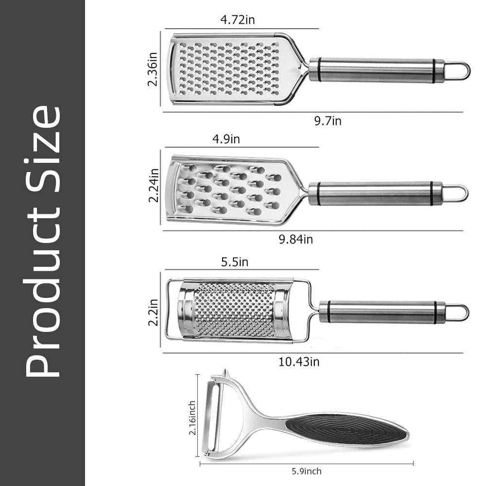 Đồng Hồ Nam Dây Thép Không Gỉ Phô Mai Xay Bộ Dụng Cụ Gọt Vỏ, Chanh Zester, đồng Hồ Nam Dây Thép Không Gỉ Đa Năng Nhà Bếp Thực Phẩm Xay Máy Thái Cho Rau Củ Quả