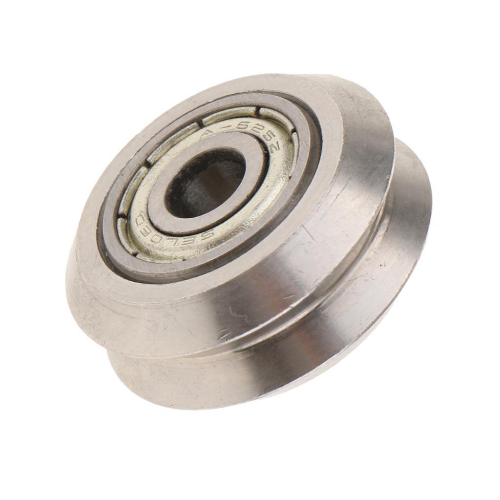 Stainless Steel 3D Printer Double-V Type Slot Metal Wheel Gear With Bearings
