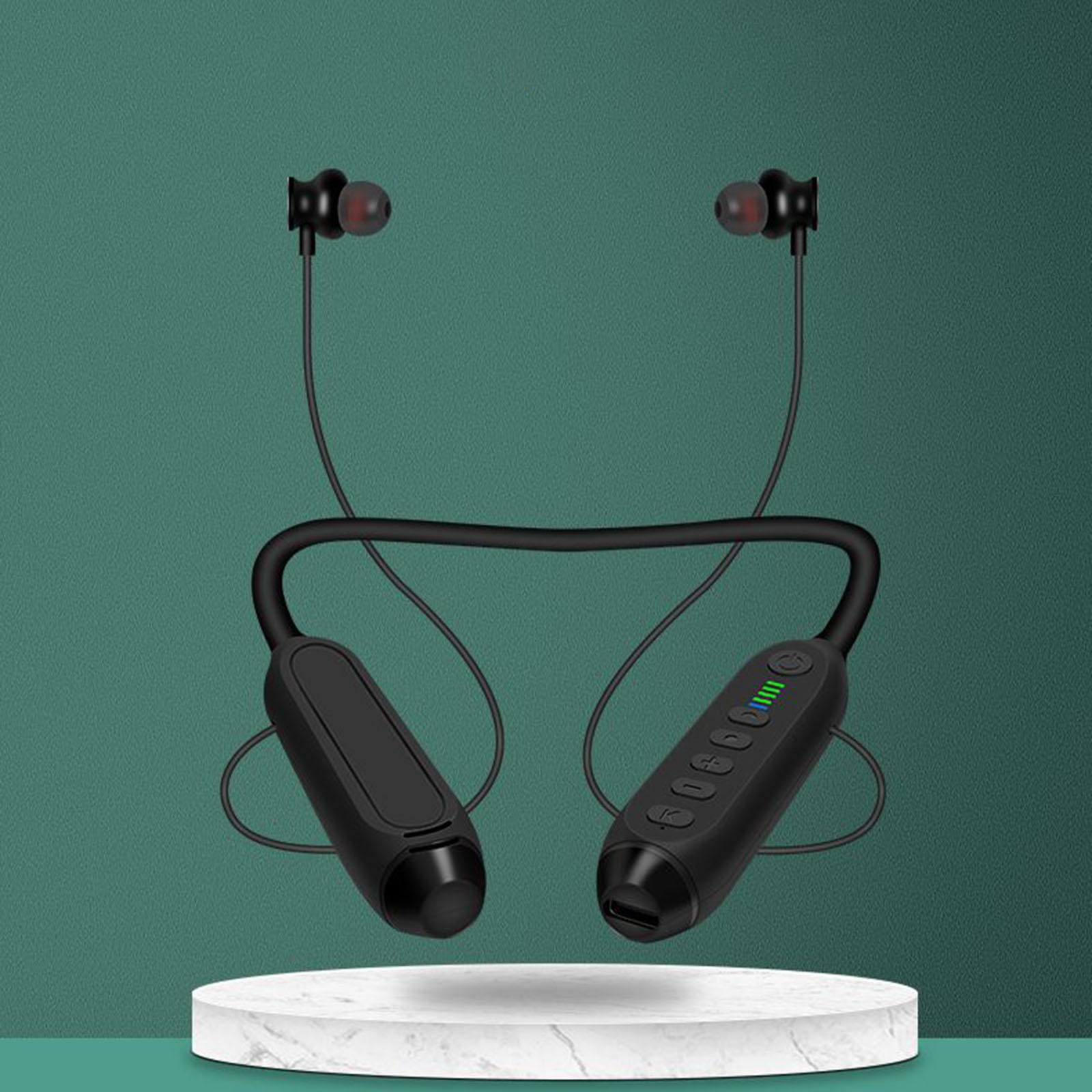 Neckband Bluetooth V5.3 Headphones W/Mic HD Stereo Sport Earbuds for Running Gym Home