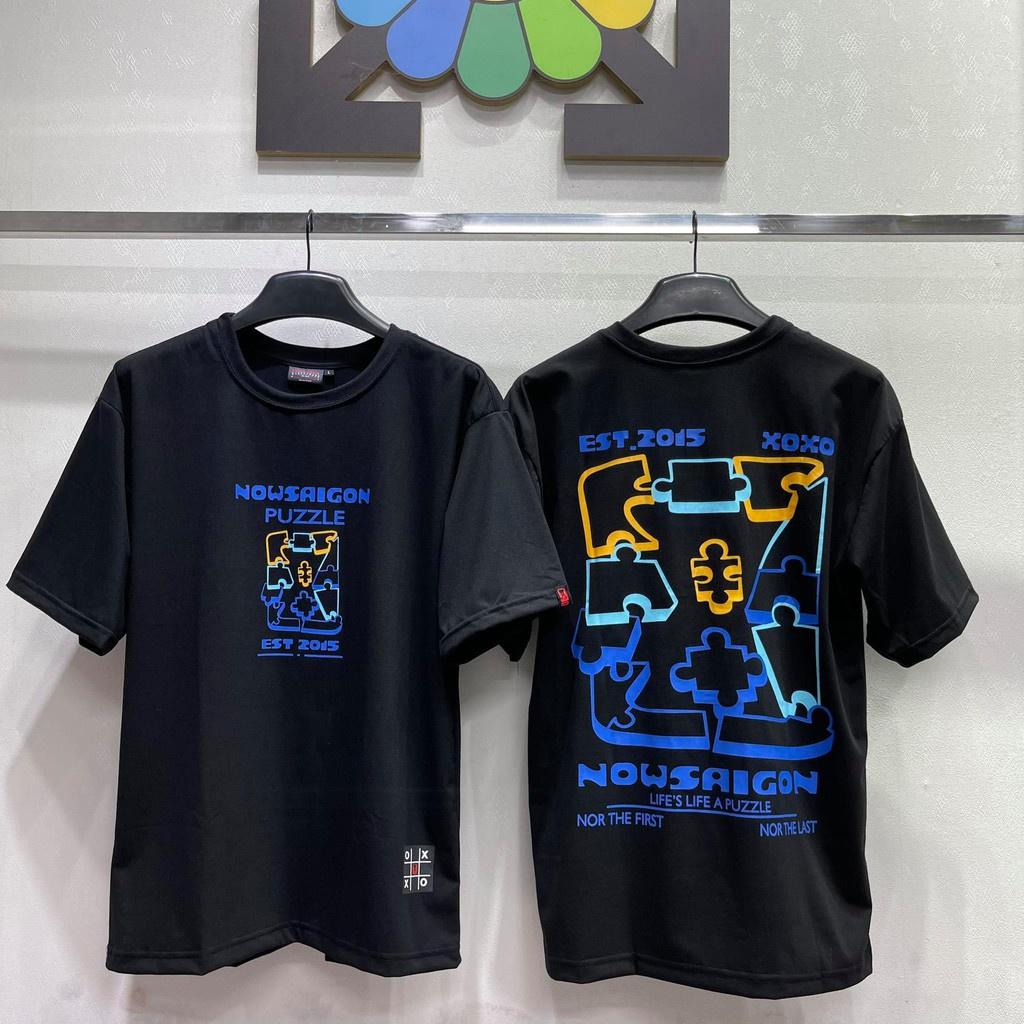 Áo thun unisex tay lỡ NOW SÀI GÒN PUZZIE TEE ||Hany shop