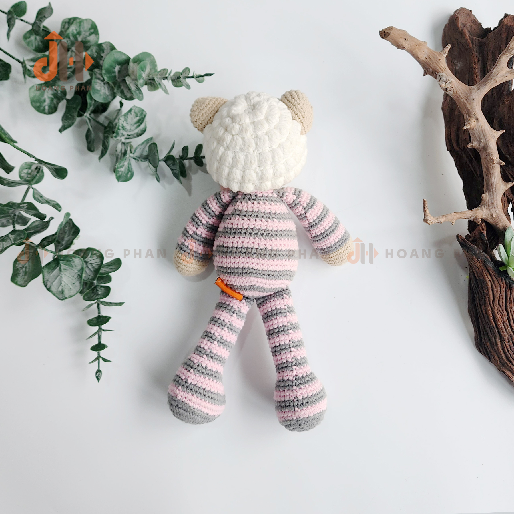 [Thú bông móc len] Gấu Gu Cun Pijama Hồng