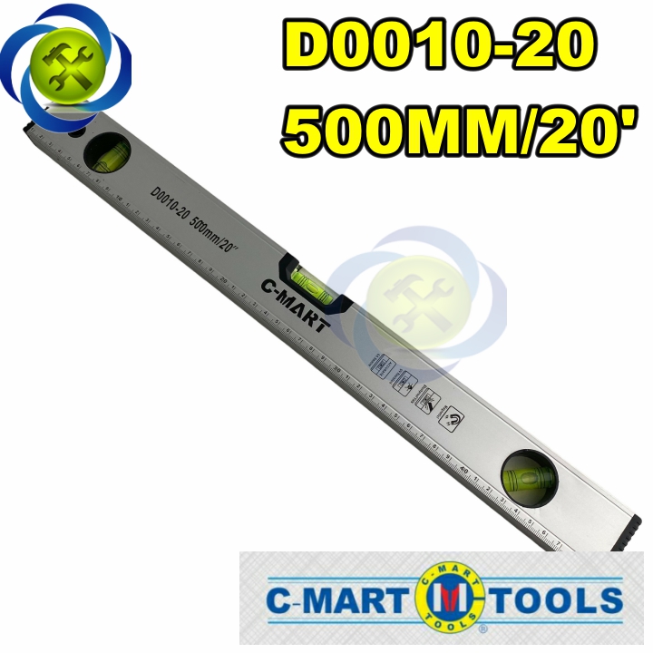 Thước thủy 500mm từ tính màu xám C-Mart D0010-20