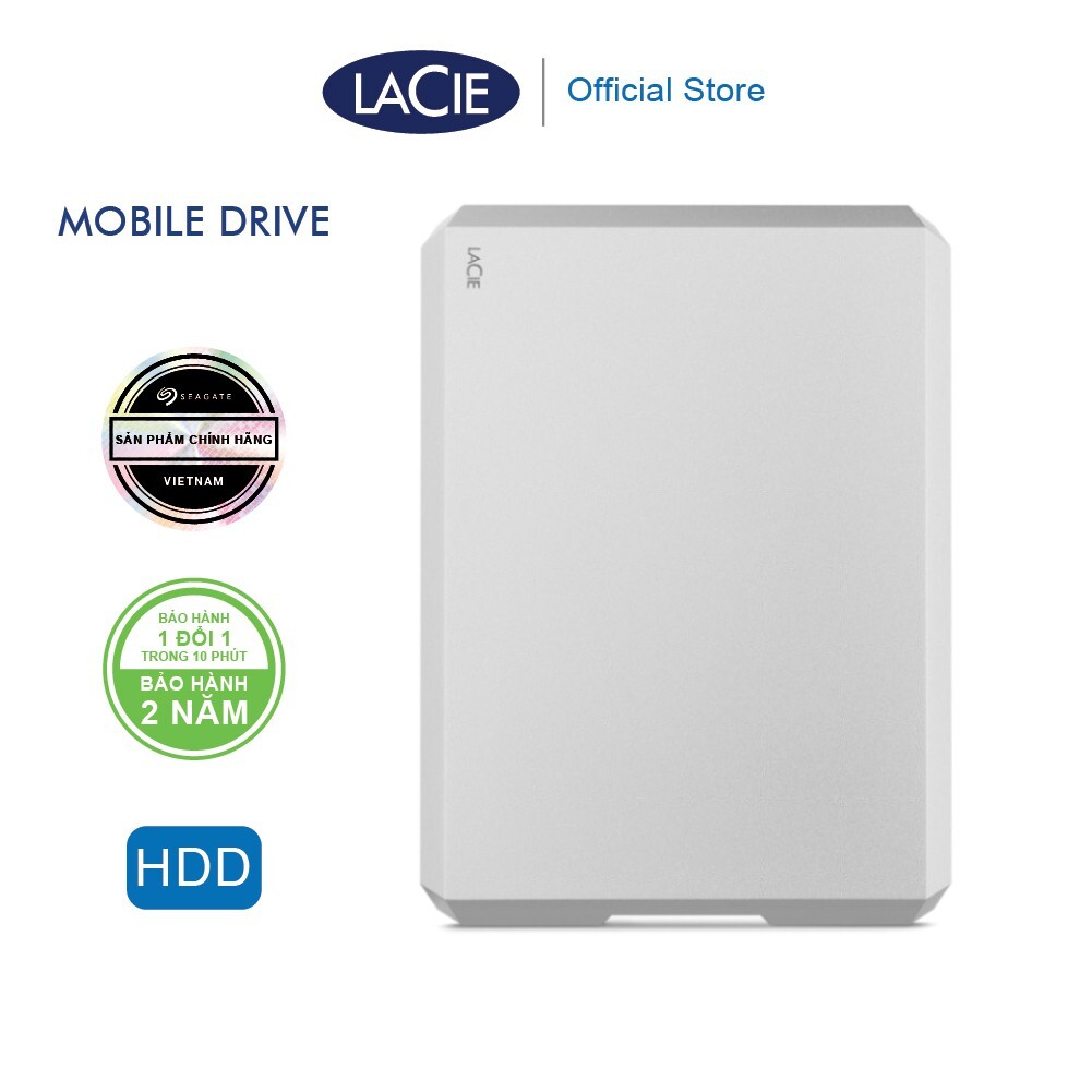 Ổ Cứng Di Động HDD Lacie Munich Mobile Drive 1TB USB-C, USB 3.0 - Hàng chính hãng