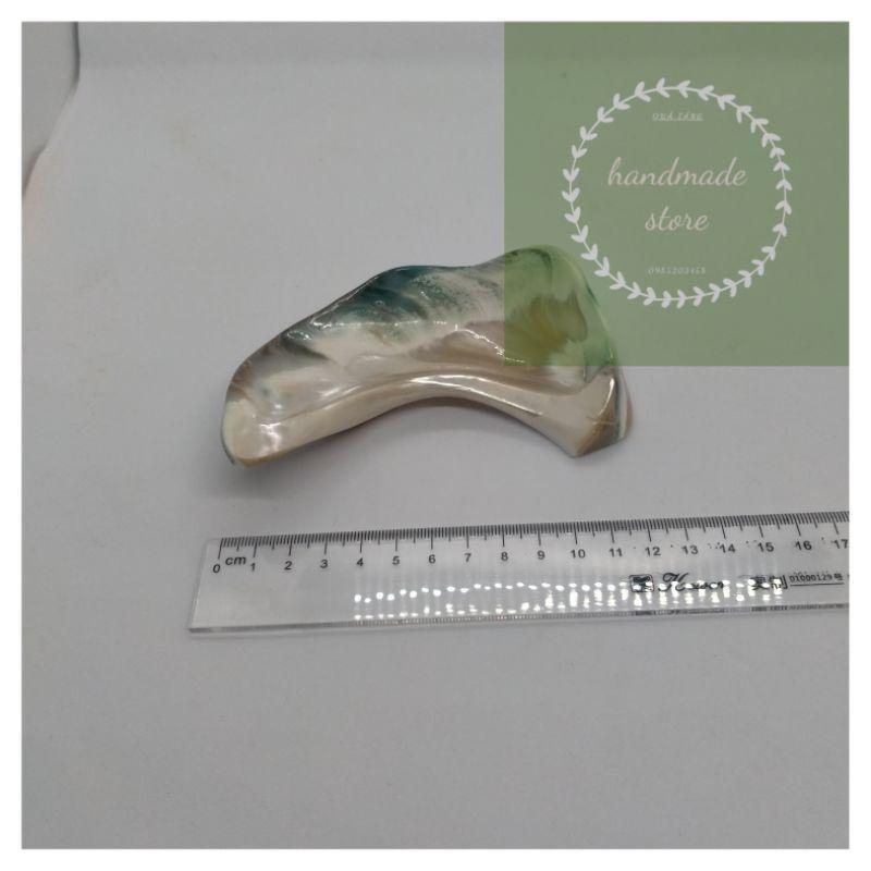 Bát gia vị,chén nước chấm bằng vỏ miệng ốc xà cừ xanh - kệ để trang sức độc lạ bằng miệng ốc