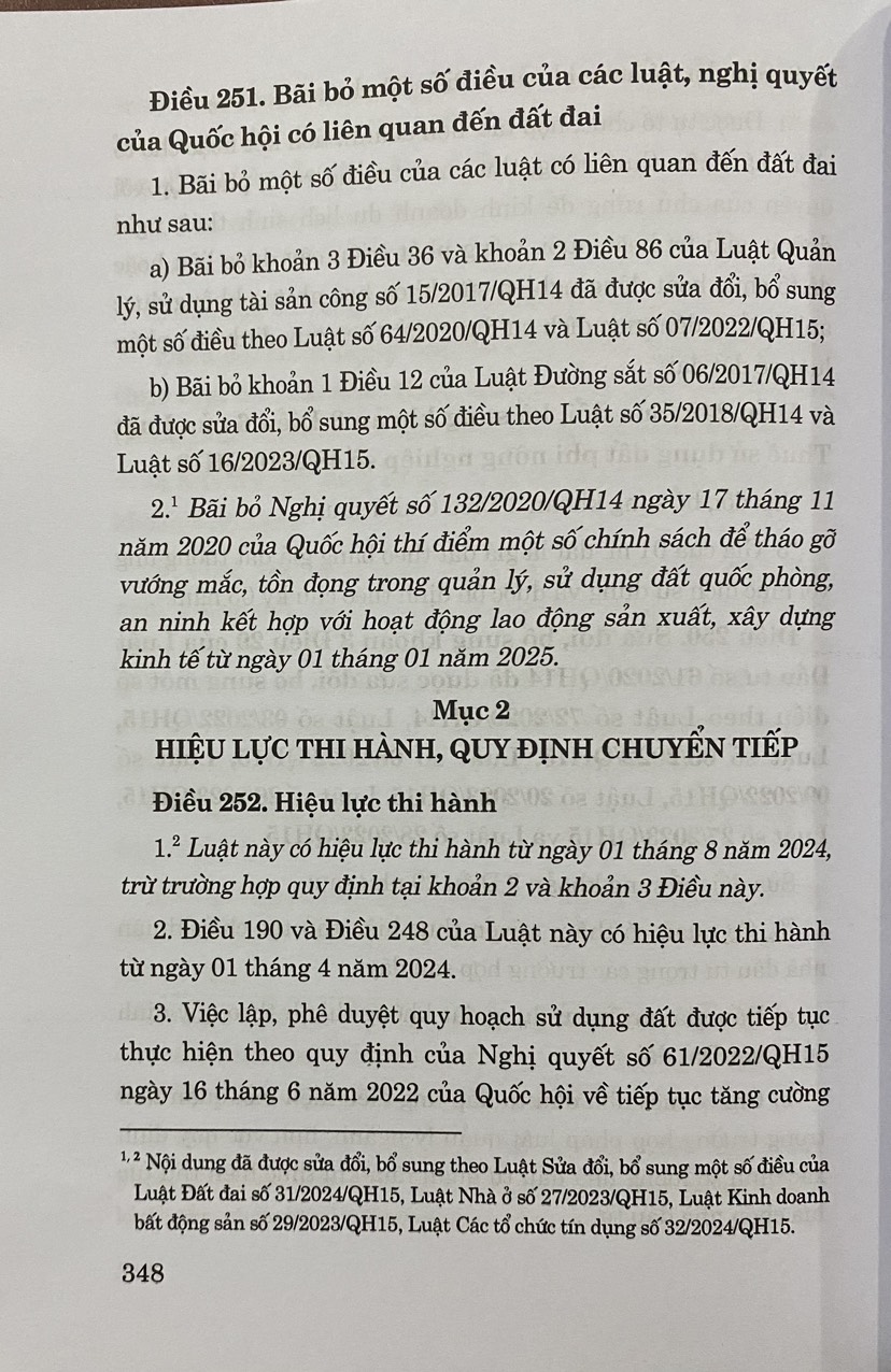 Luật Đất Đai ( Hiện Hành) ( Sửa đổi, bổ sung năm 2024 )