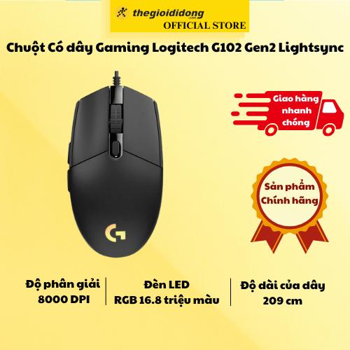 Chuột Có dây Gaming Logitech G102 Gen2 Lightsync - Hàng Chính Hãng