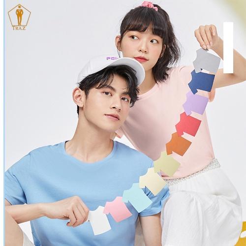 Áo Thun, Phông Trơn Nam Nữ Phom Rộng Unisex Cổ Tròn Tay Ngắn Vải Cotton 100 % Dày Dặn Basic Nhiều Màu.