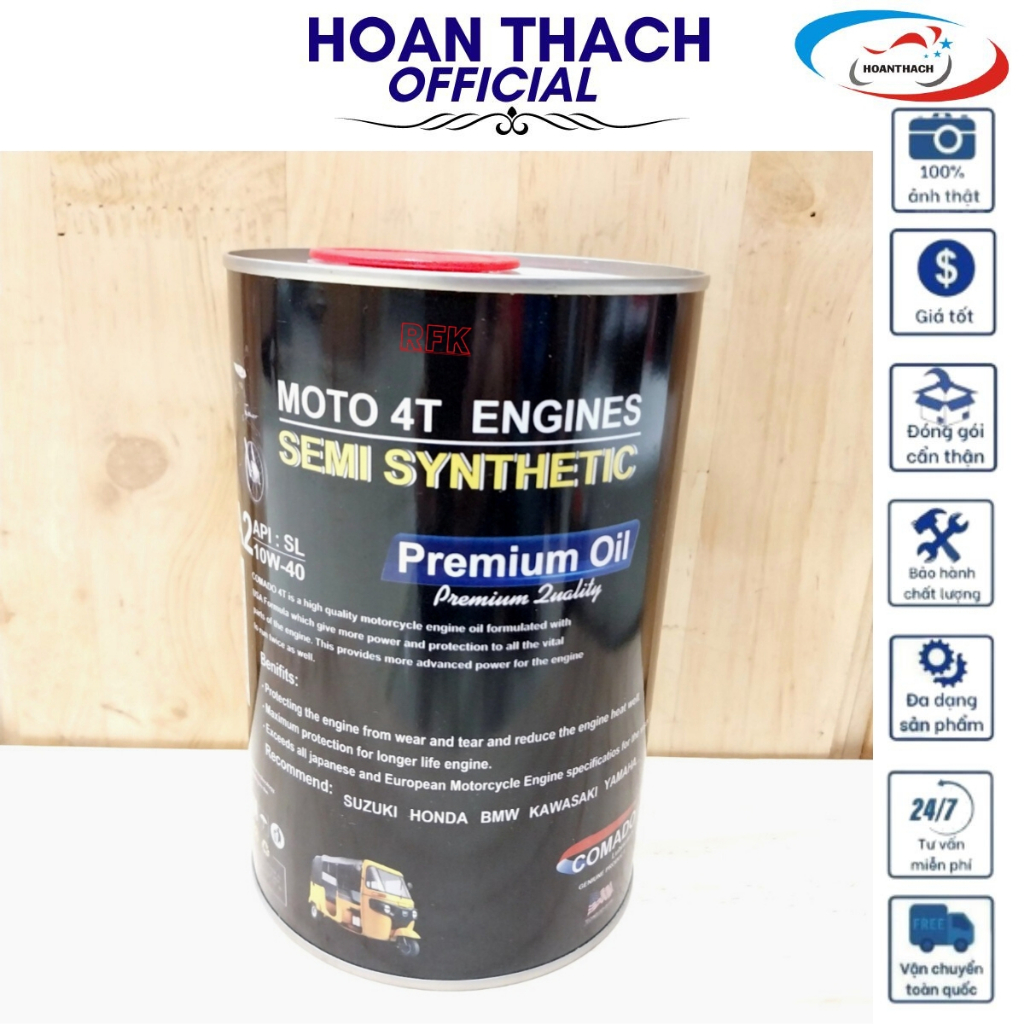 Nhớt Xe Số Comado 4T 10W - 40 1L Hộp Đen HOANTHACH SP019268