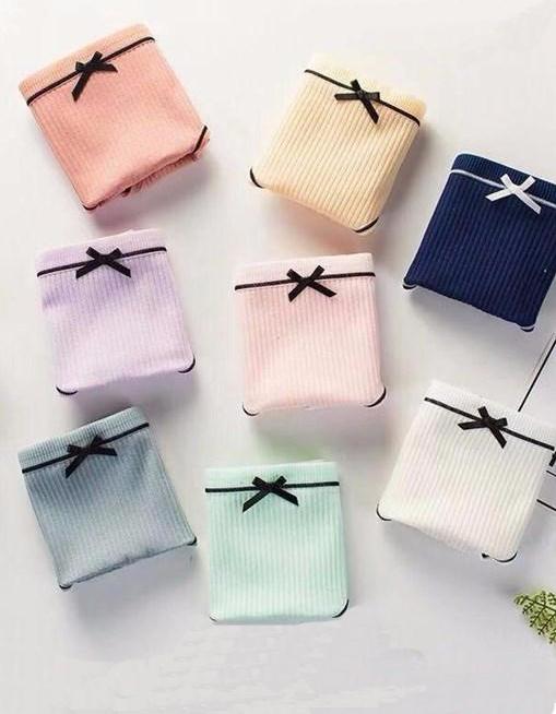 Combo 5 quần lót nữ đính nơ chất cotton cao cấp kháng khuẩn thấm hút mồ hôi QL03