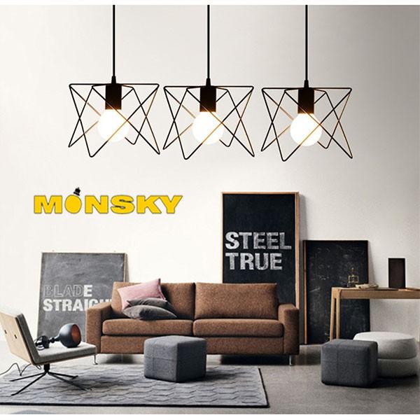 Đèn thả MONSKY CLIN hình sao khung sắt tĩnh điện đui xoáy E27 dùng bóng LED chuyên dụng