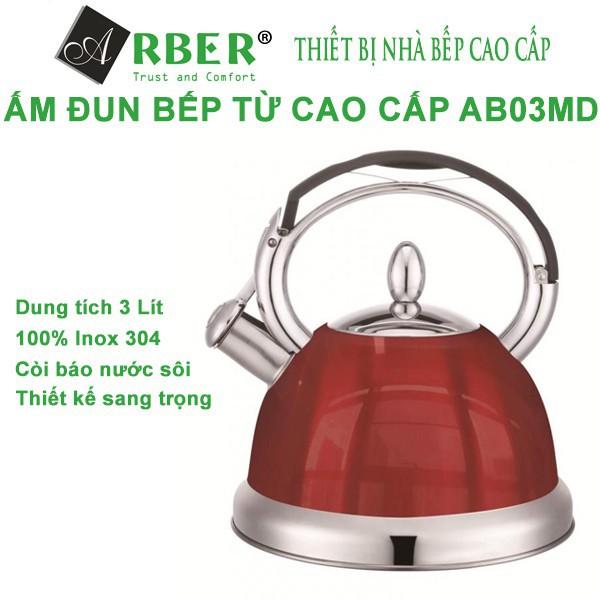 Ấm Đun Nước Inox 304 Dùng Cho Bếp Từ Loại 3L ARBER