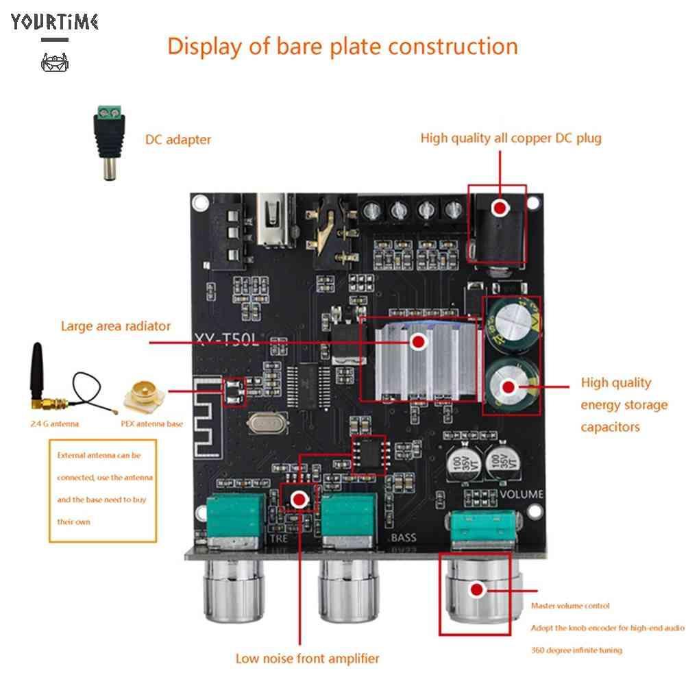 Bảng Mạch Khuếch Đại Âm Thanh Bluetooth HIFI XY-T50L 2x50W