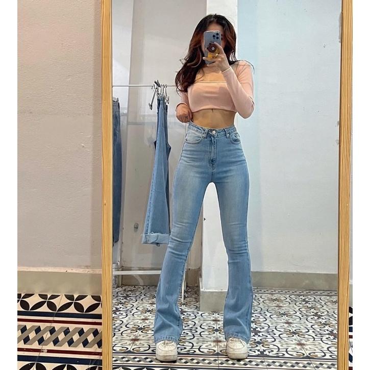 Quần Jean Nữ Ống Loe Dáng Dài Sofm Wear Dài 100cm ZR97