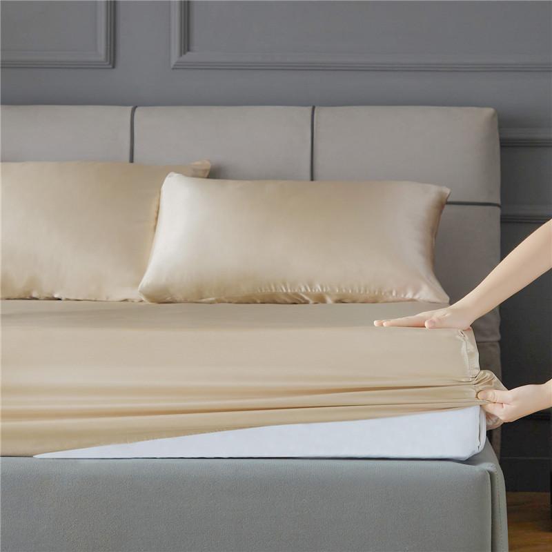 Lụa Satin Trang Bị Tấm Cao Cấp Bền Màu Bọc Nệm Thun Đôi Giường Giường Bao Nữ Hoàng Vương Kích Thước Teal