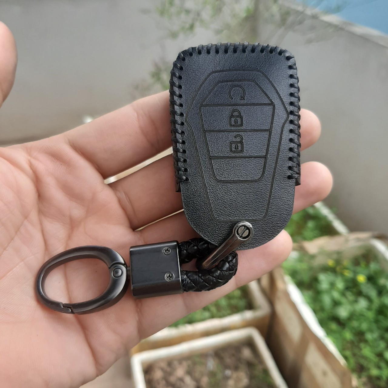 Bao da chìa khóa Mazda BT50, BT-50 all new 2021 2024, Da thật, có khắc logo, tên và sdt