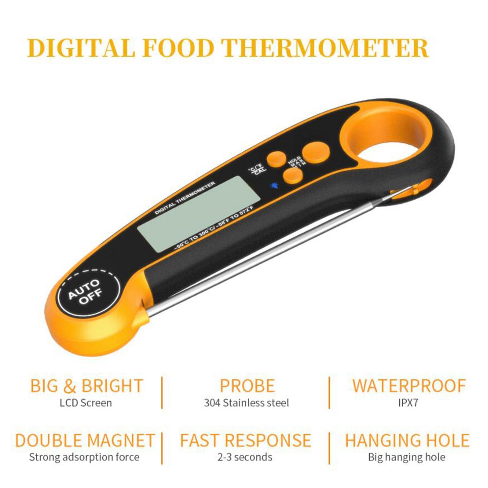 Waterproof Digital Instant Read Meat Thermometer & Folding Probe