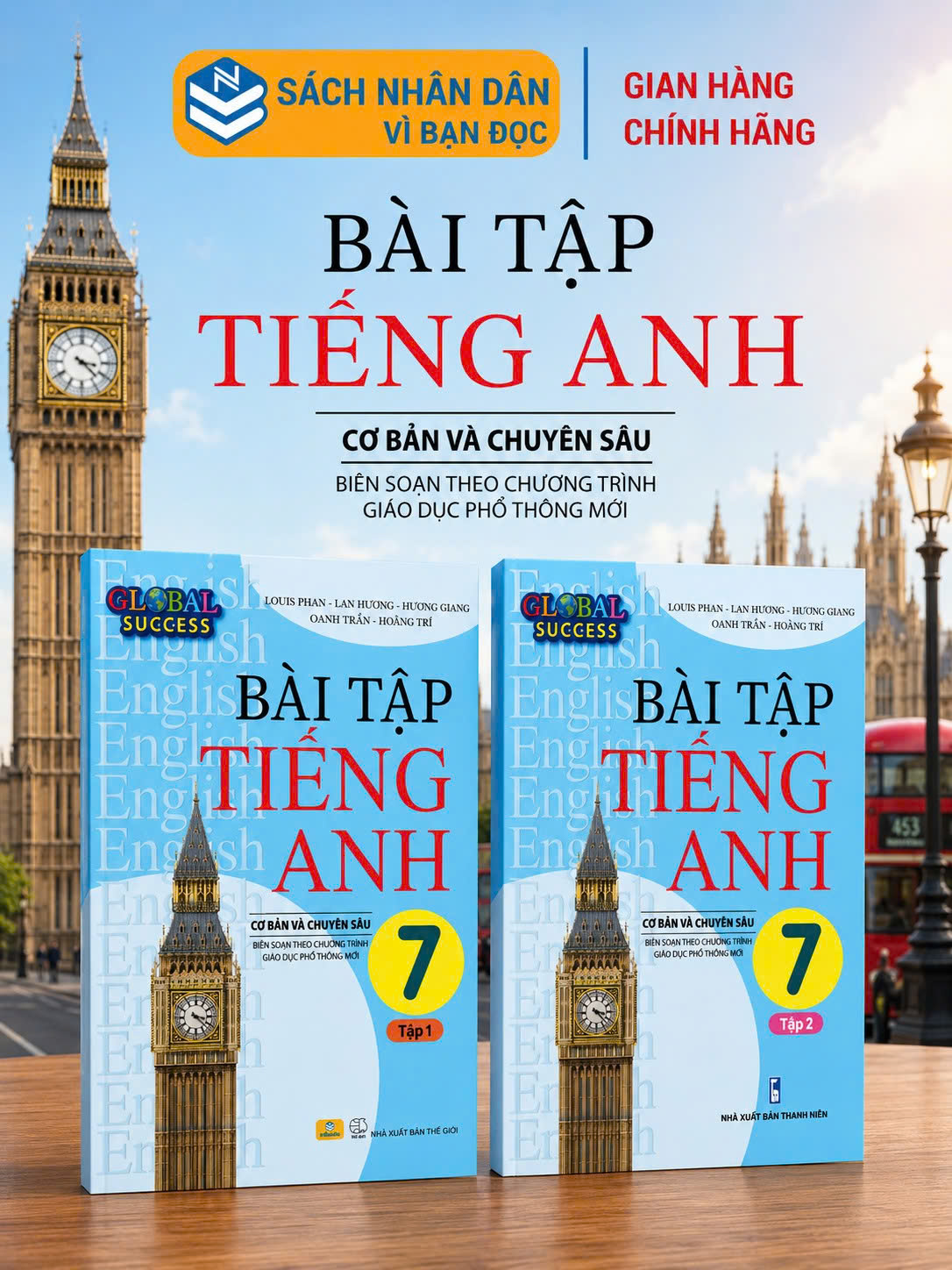 Sách - Bài Tập Tiếng Anh 7 Cơ Bản Và Chuyên Sâu Biên soạn theo chương trình GDPT mới Global Success - ndbooks - Combo 2 cuốn