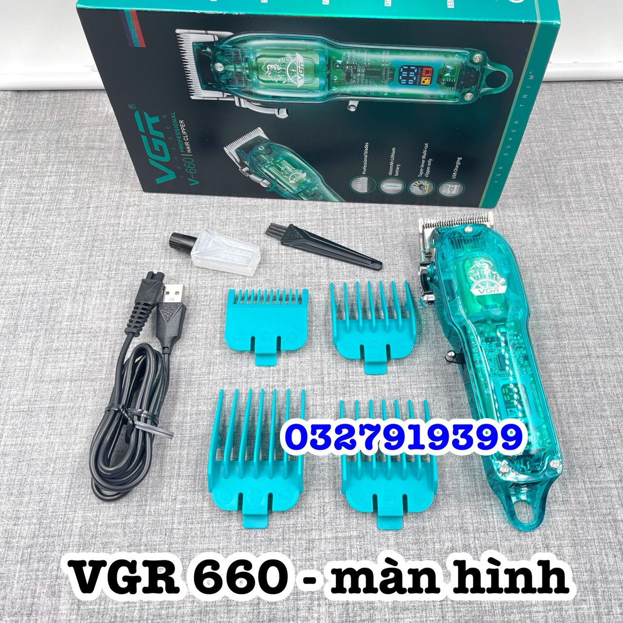 Tông đơ cao cấp VGR 660 - màn hình hiển thị