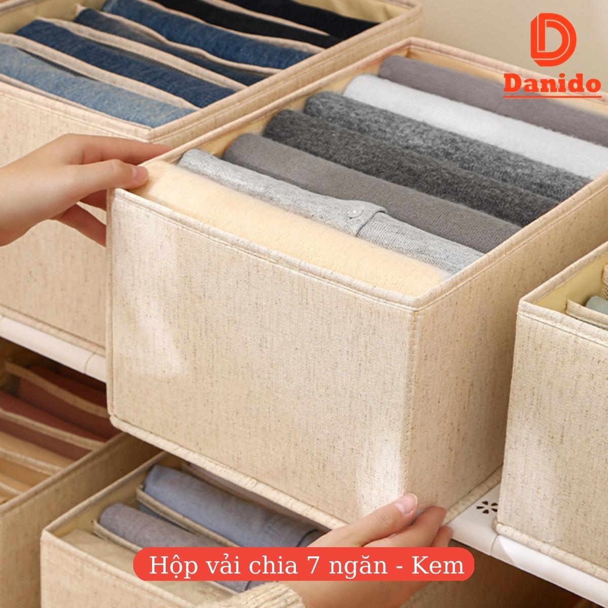 Hộp đựng quần áo chia 7 ngăn 9 ngăn 12 ngăn bằng vải không dệt tiện lợi chính hãng D Danido
