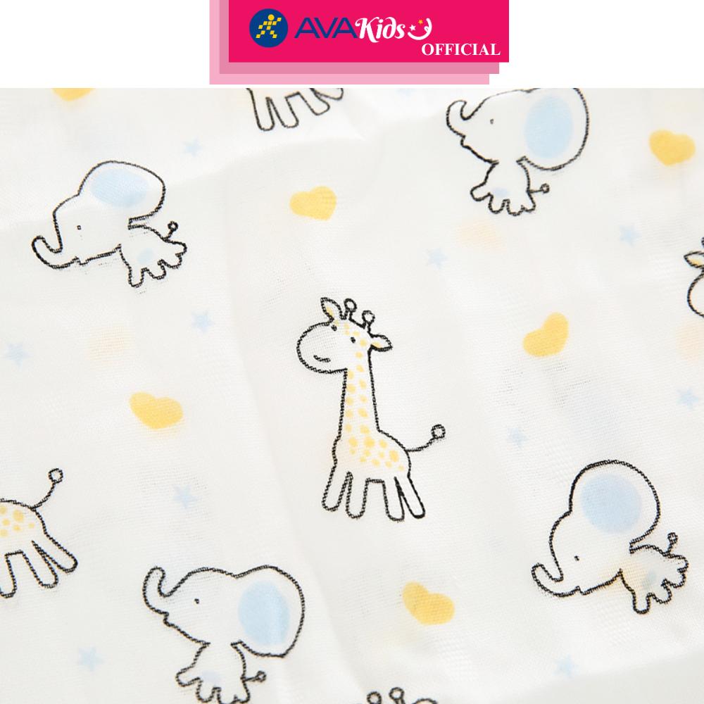 Set 5 cái khăn sữa cotton Bessla 2 lớp 30x30 cm - Hình thú - Hàng Chính Hãng