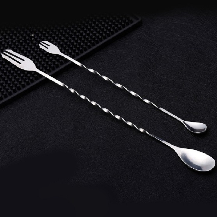 Muỗng khuấy inox pha chế quầy bar 2 đầu cao cấp