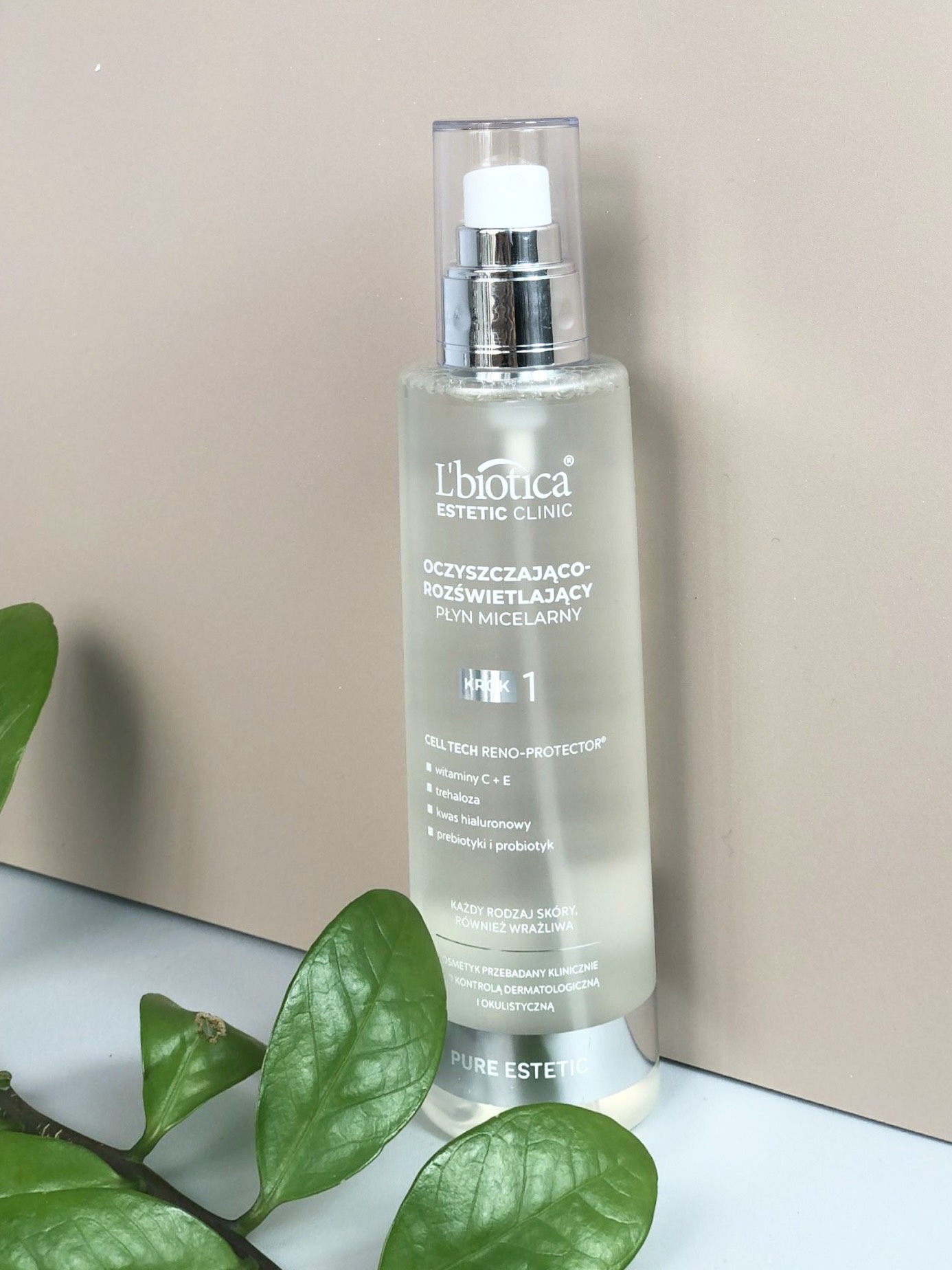 Nước tẩy trang L'biotica Estetic Clinic Pure Estetic cleansing and brightening micellar liquid
