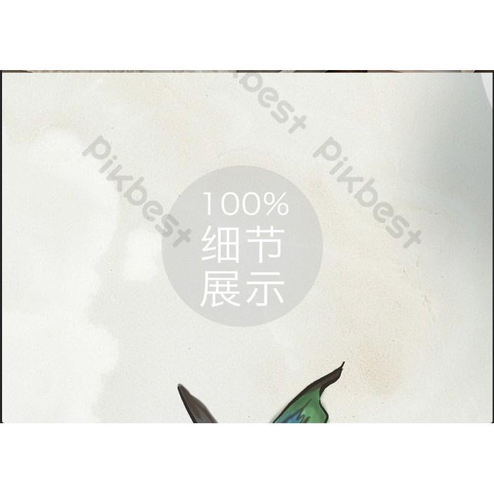 Tranh dán tường Hoa thủy tiên sang trọng hiện đại, tranh 3d dán tường hiện đại MS734450
