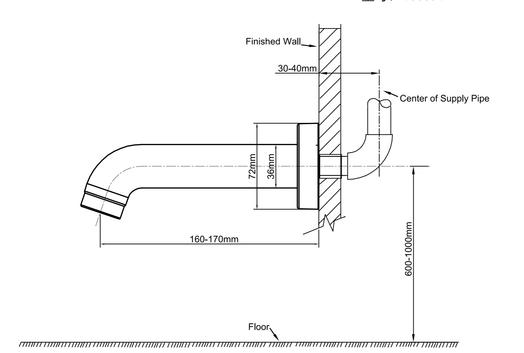 Vòi xả nước bồn tắm âm tường Moen - 130394