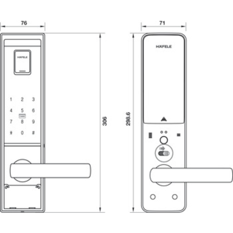 Khóa điện tử Hafele El9000 912.05.378 - Hàng Chính Hãng