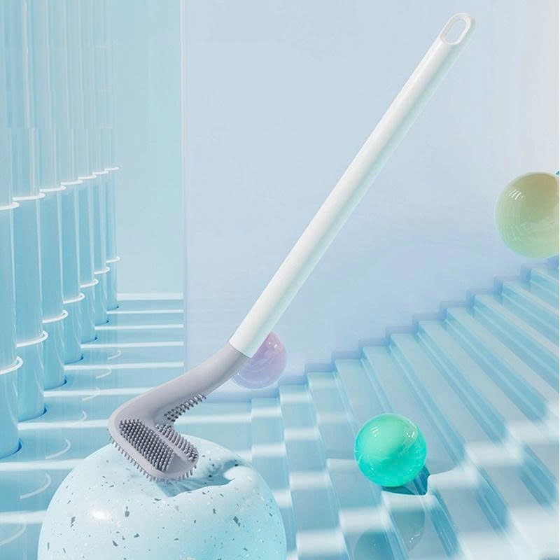 [ Xả Lỗ ] Chổi Cọ Toilet Silicon, Chổi Chà Rửa Nhà Vệ Sinh Bồn Cầu Thế Hệ Mới Siêu Sạch Có Lỗ Treo Tiện Lợi (tặng kèm móc treo)