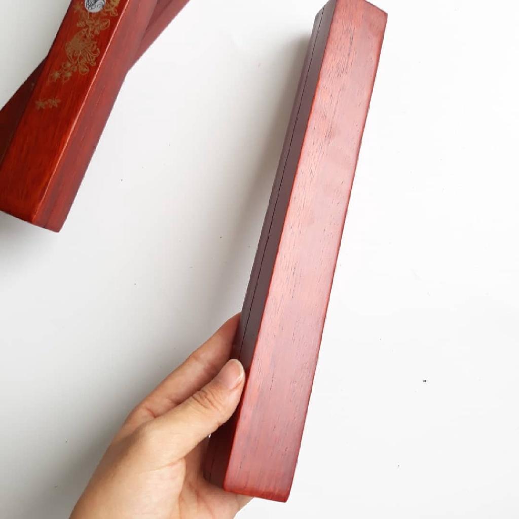 HỘP ĐỰNG ĐŨA KHẢM HOA VĂN, HỘP ĐỰNG ĐŨA GỖ BỀN ĐẸP