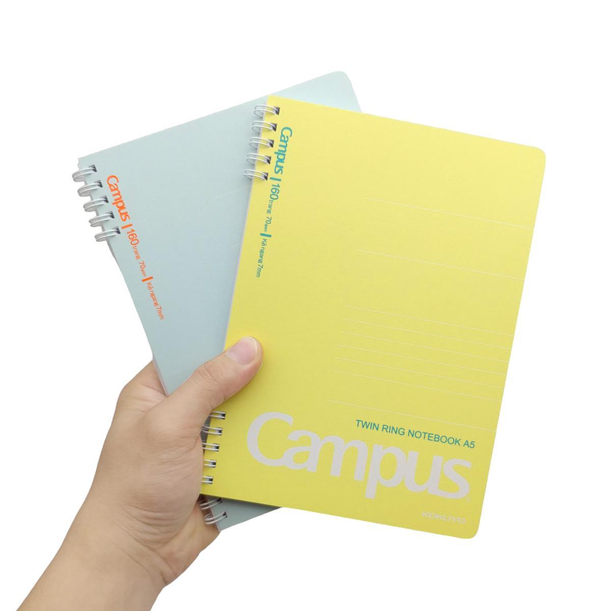 Sổ Lò Xo Kusumi A5 - Kẻ Ngang - 160 Trang 70gsm - Campus RN-A5L160KU-MB - Màu Xanh