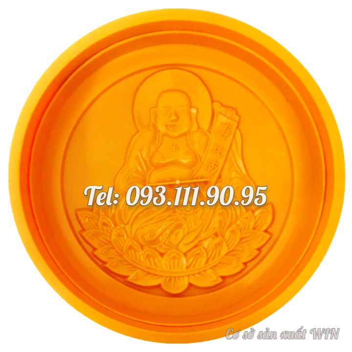 Khuôn ép xôi, làm bánh in, bánh đậu xanh hình tròn Phật Di Lạc – Loại 26 cm – Mã số 1823