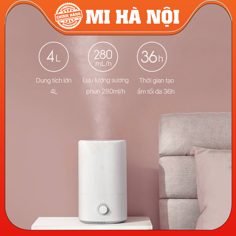 Máy Tạo Độ Ẩm Phun Sương Diệt Khuẩn Xiaomi Mijia MJJSQ02LX Kết Hợp Xông Tinh Dầu Dung Tích 4L - Hàng chính hãng