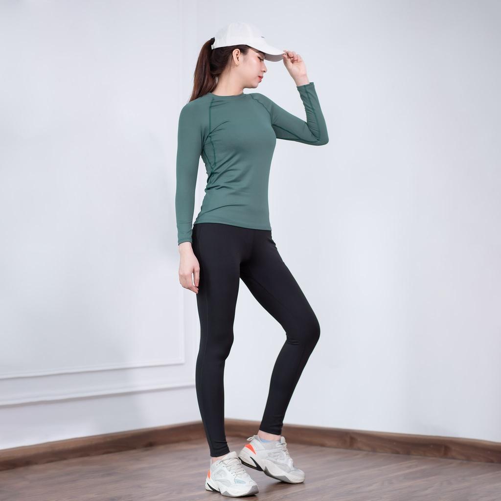 Bộ tập Quần Genmax V3 - Áo dài tay Gladimax Pro Trainnning GTN02 cho tập gym, chạy bộ, tập yoga