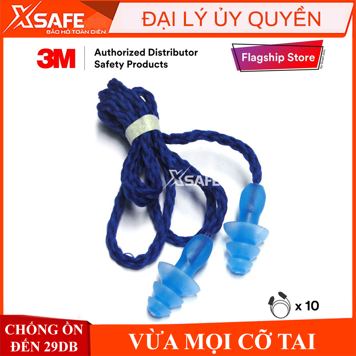 Nút tai chống ồn 3M 1290 - Bịt tai chống ồn lên đến 29Db