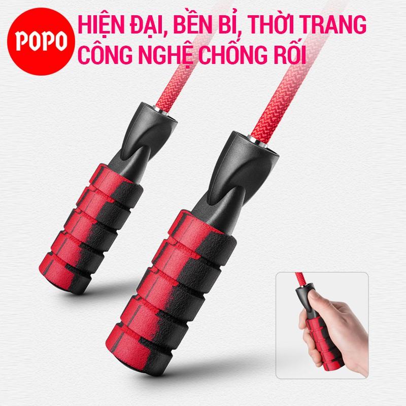 Dây nhảy cao cấp, nhảy dây thể lực thể thao thể dục giảm mỡ bụng POPO XS005 dây chống rối, chống mài mòn