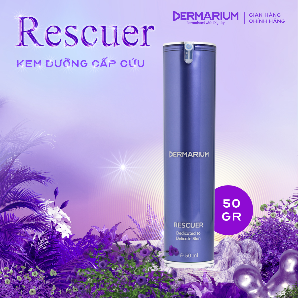 Dermarium Rescuer - Kem dưỡng phục hồi 50ml