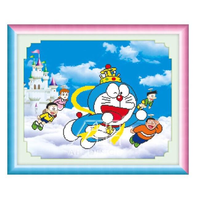 Tranh thêu chữ thập Đô Rê Mon 53455 chưa thêu