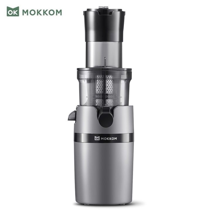 Máy ép chậm Mokkom MK-199 công suất 200W, tỷ lệ nước ép nguyên chất 97%, vượt trên 99% máy ép trái cây truyền thống-Hàng chính hãng