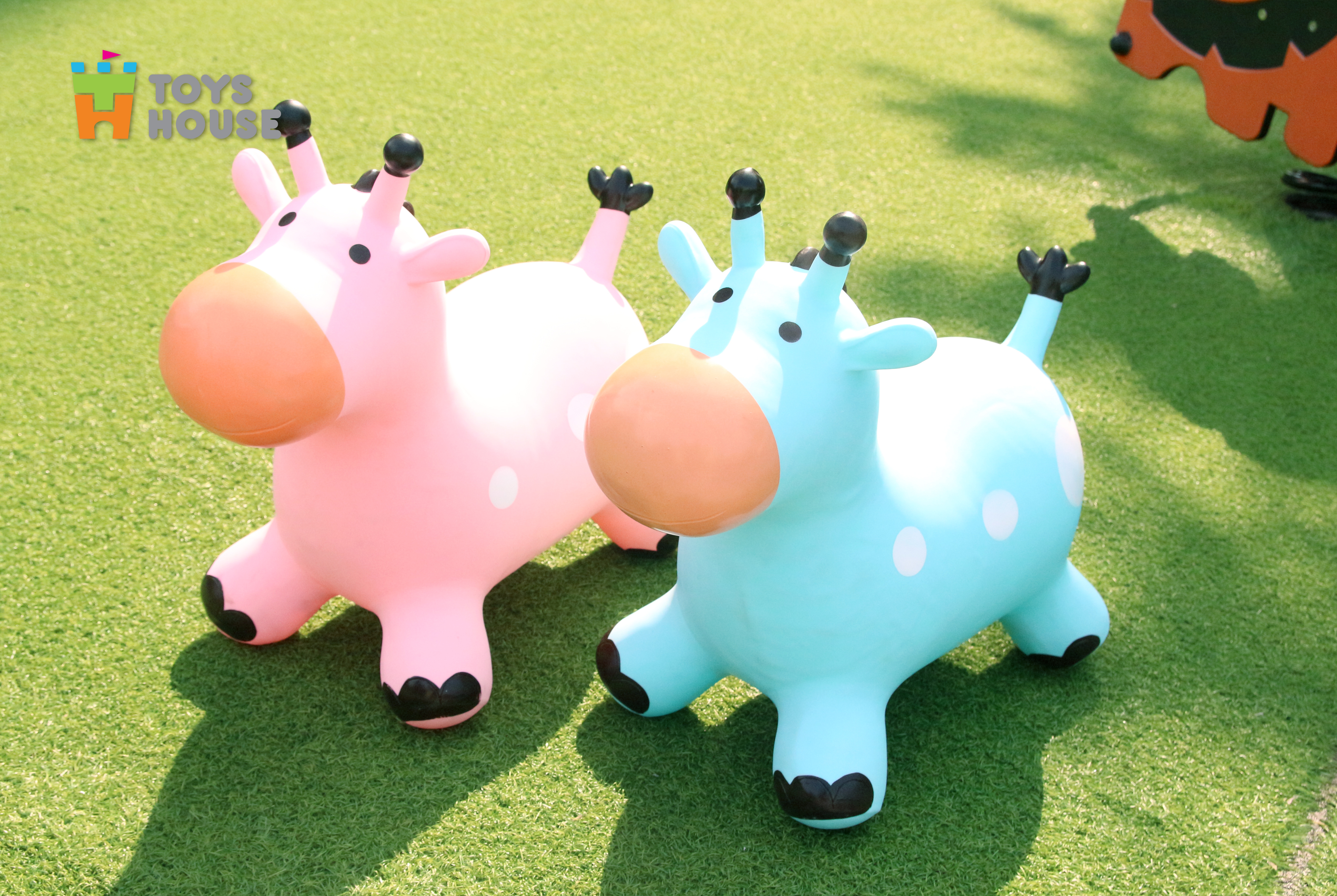 Thú nhún bơm hơi Toyshouse - Tiêu chuẩn xuất khẩu Mỹ và Châu Âu - Đồ chơi vận động cho bé từ 8 tháng