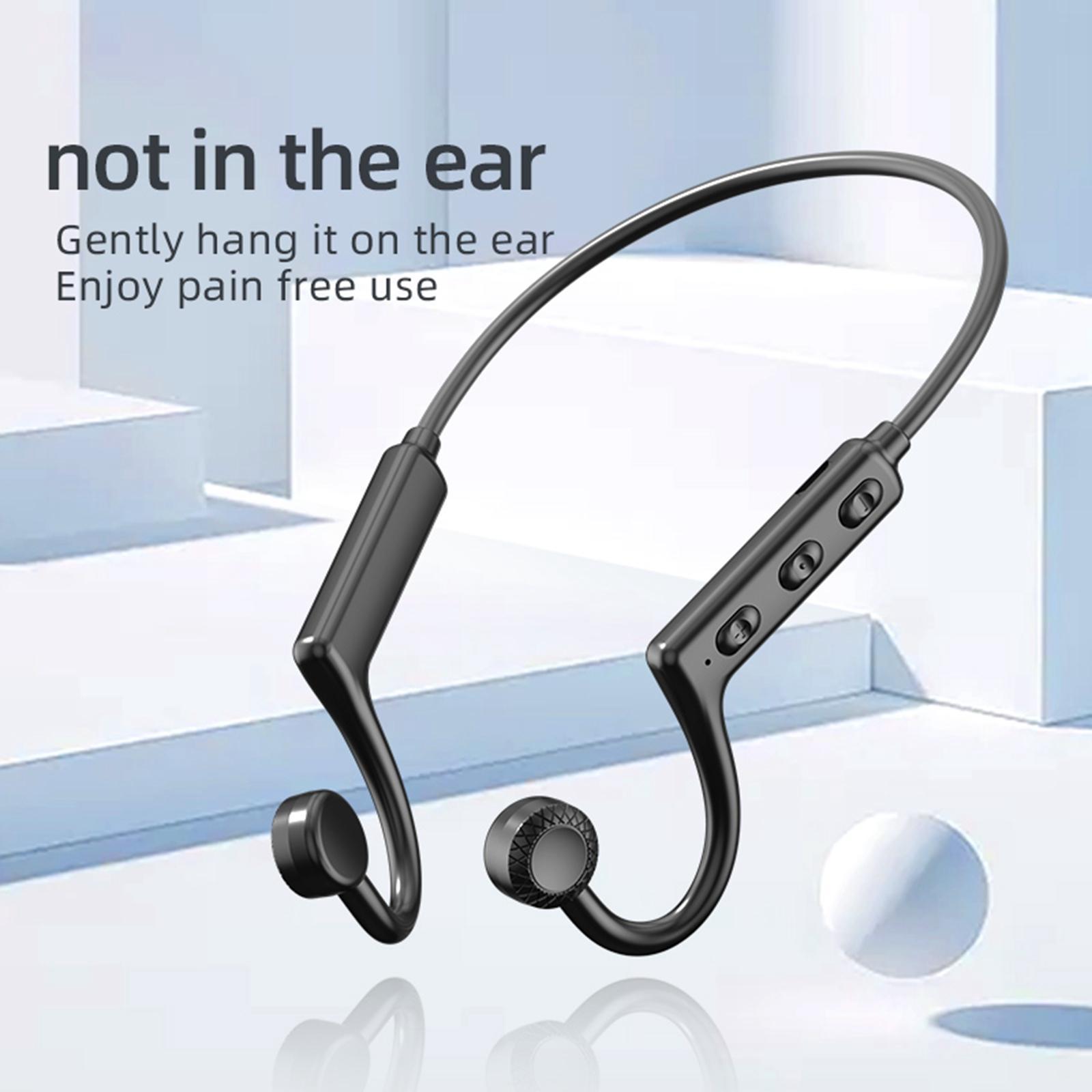 Bone Conduction Headphones, 360 Degree Foldable Earphones 8H Music Easy Button