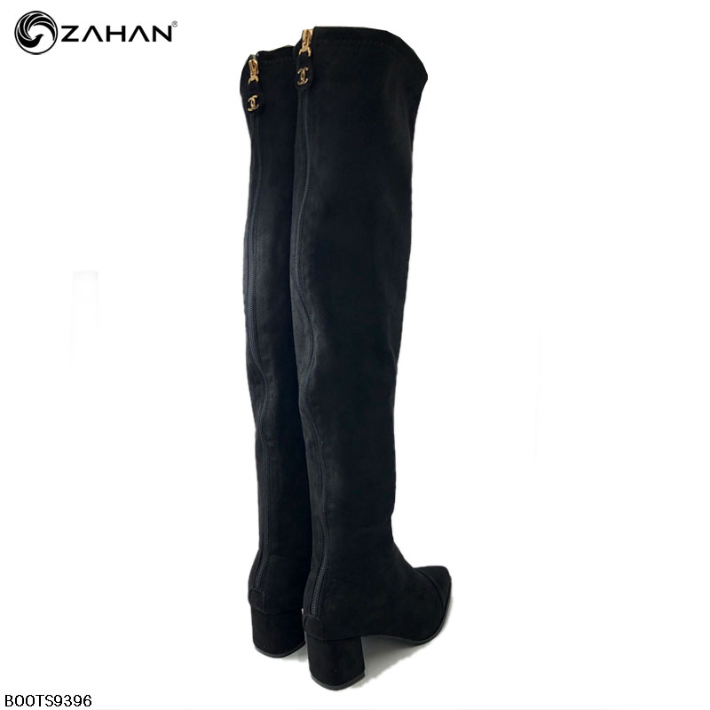 Boots đùi nữ, 3 cm, mũi nhọn, BOOTS9396