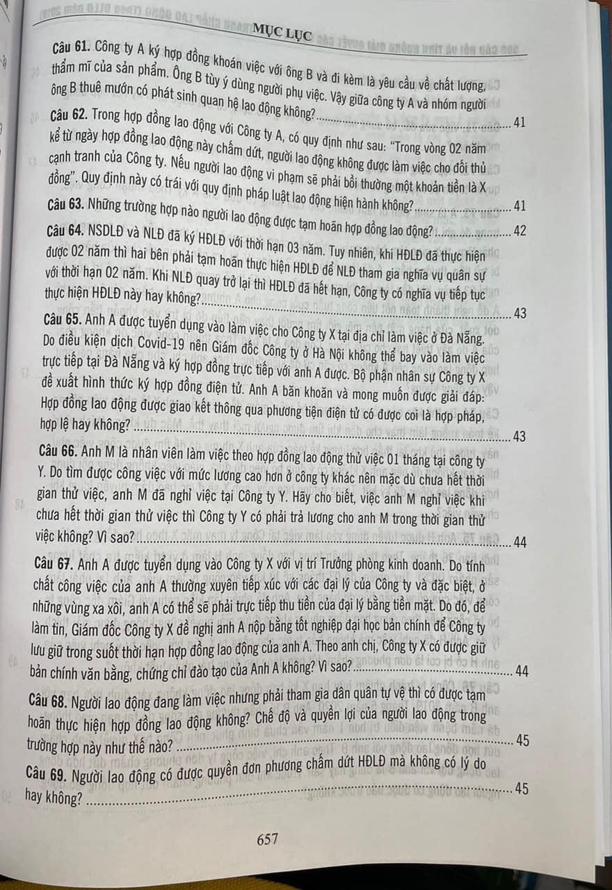 500 Câu hỏi và tình huống giải quyết các vướng mắc tranh chấp lao động