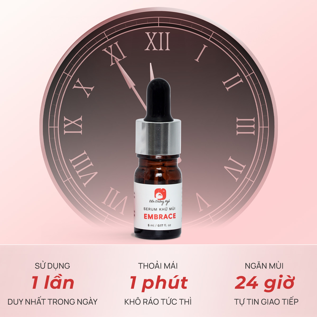 Serum khử mùi Embrace ngăn mùi hôi nách hôi chân hỗ trợ giảm mồ hôi và làm sáng vùng da dưới cánh tay