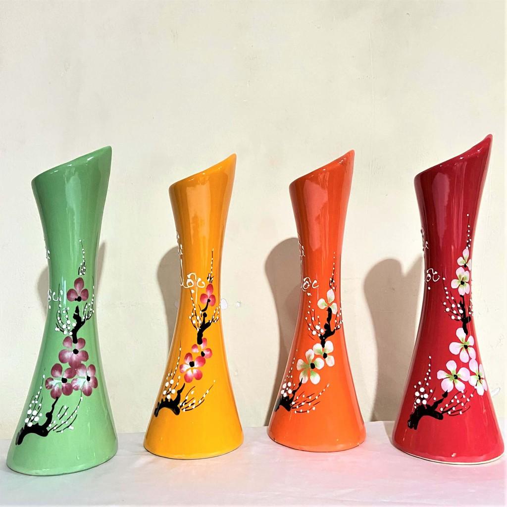 Bình Hoa Vẹo Sứ Tài Lộc Cao 25cm